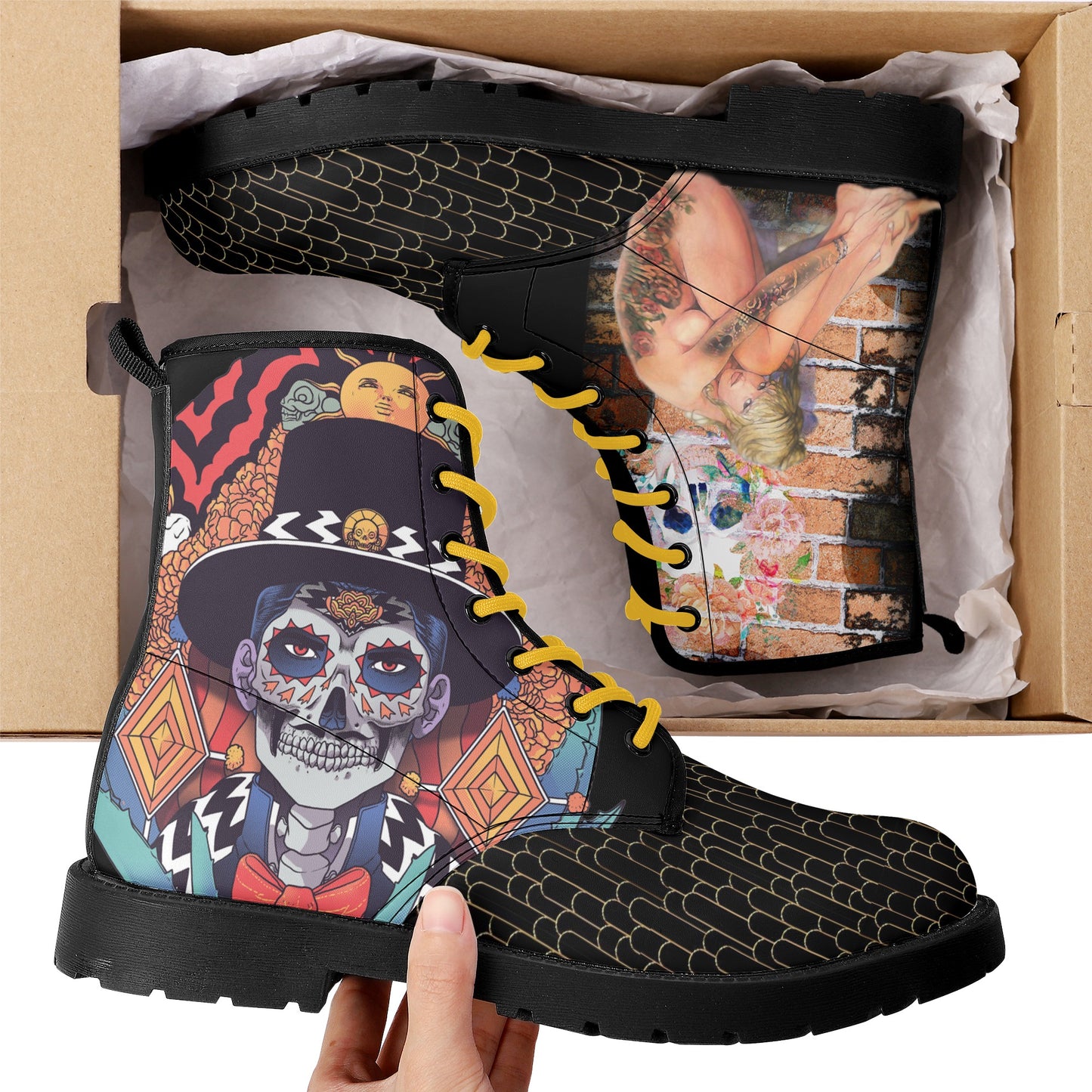 MEXICAN SKULL BOOTS