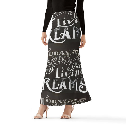 QUEEN BLACKBOARD LONG SKIRT