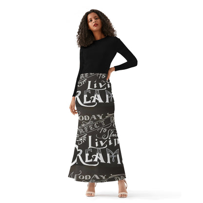 QUEEN BLACKBOARD LONG SKIRT