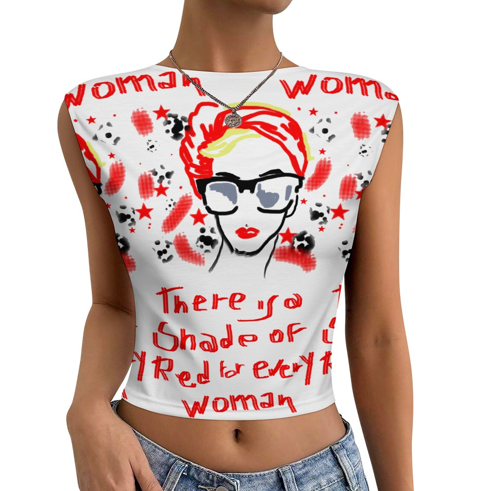 CROP TOP WOMAN RED