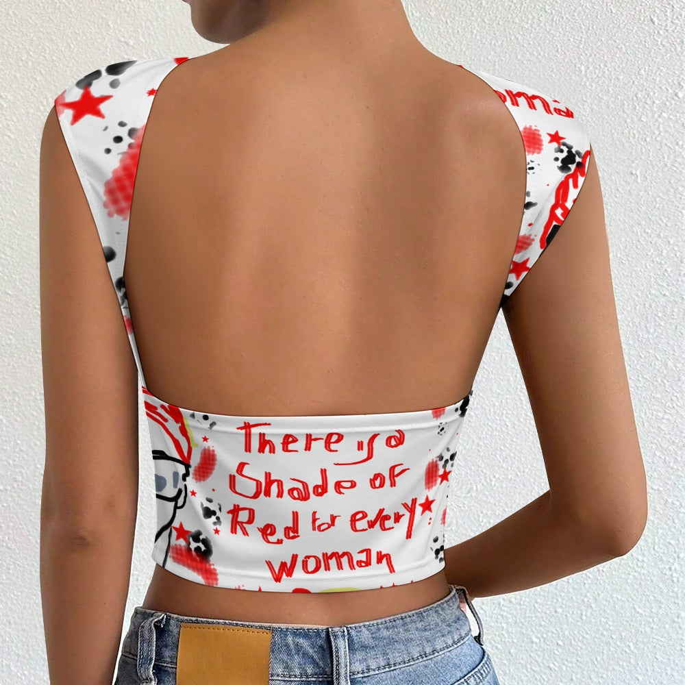 CROP TOP WOMAN RED