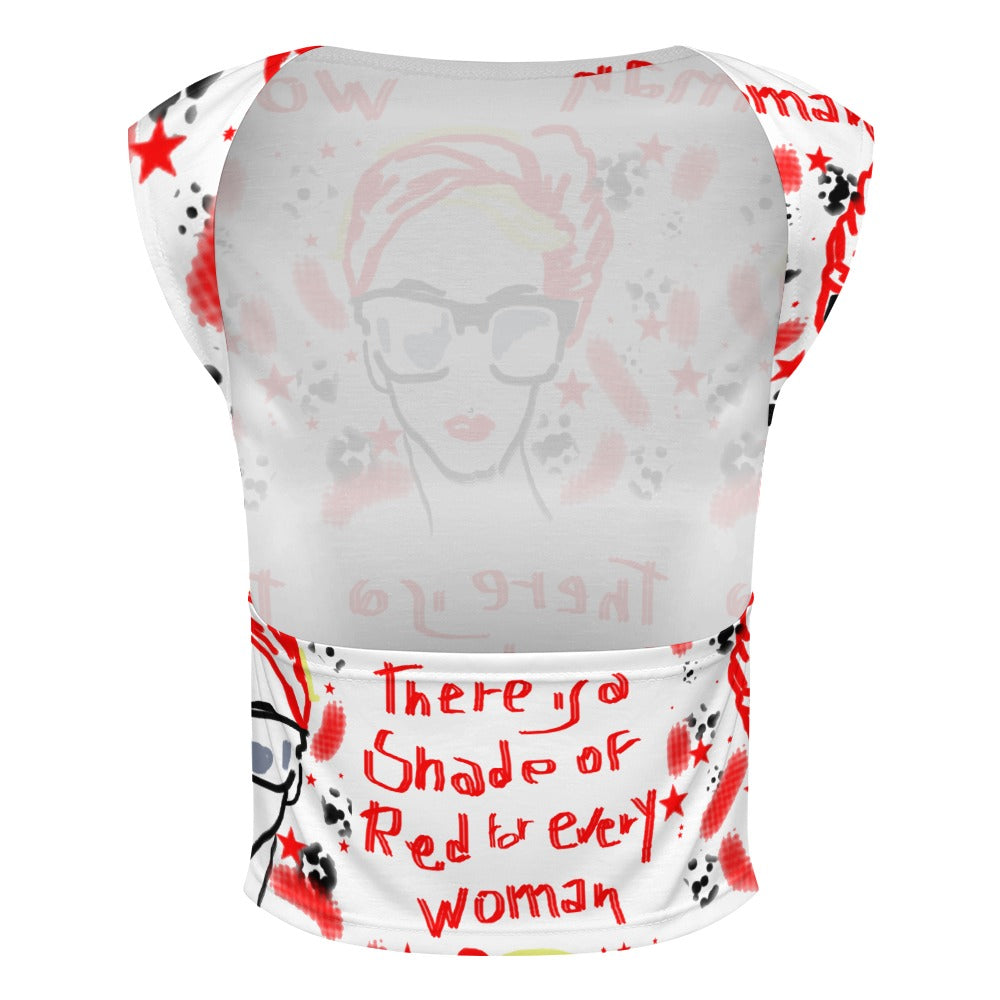 CROP TOP WOMAN RED