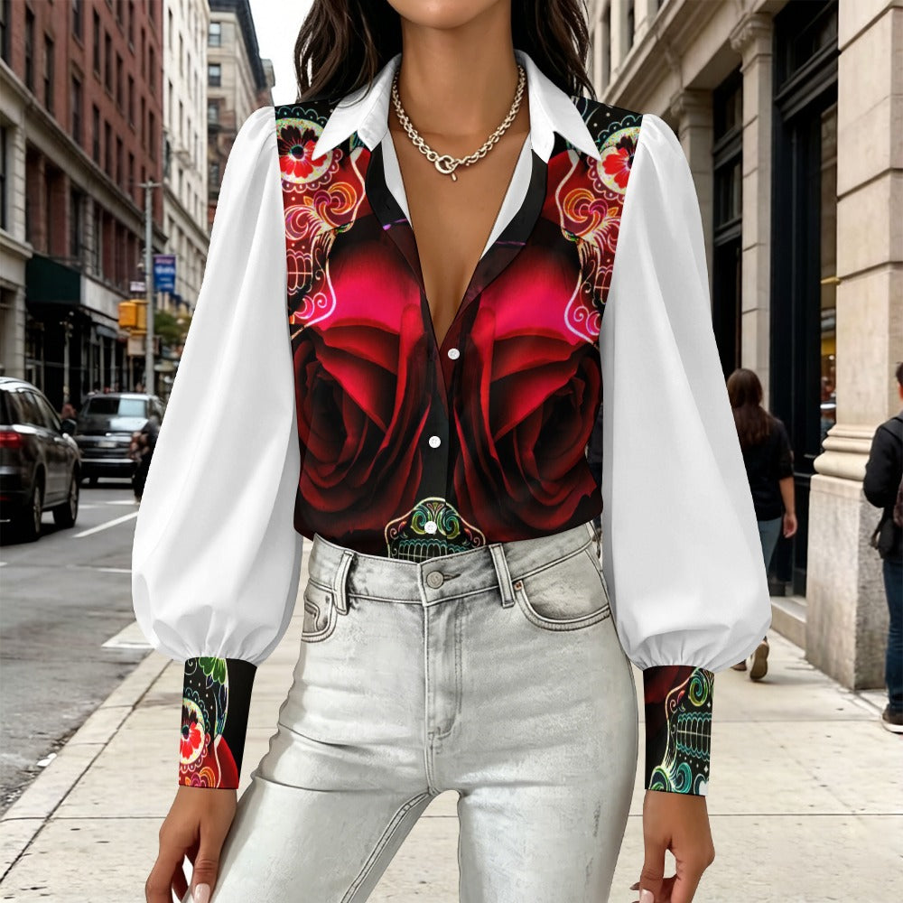 SHIRT SKULL ROSE