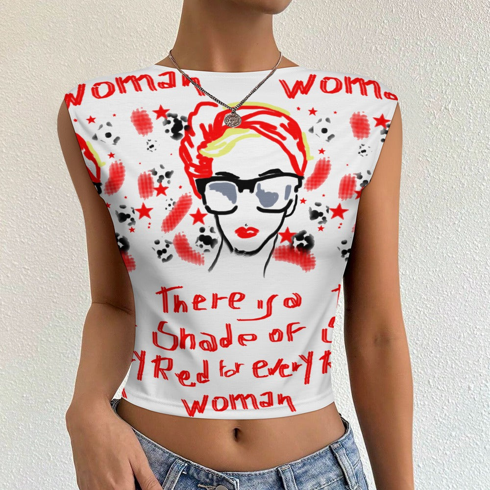 CROP TOP WOMAN RED