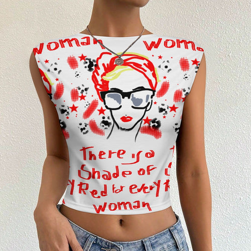 CROP TOP WOMAN RED