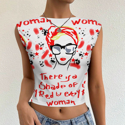 CROP TOP WOMAN RED