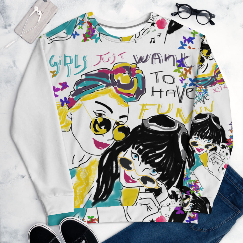 UNISEX SWEETSHIRT GIRLS FUN