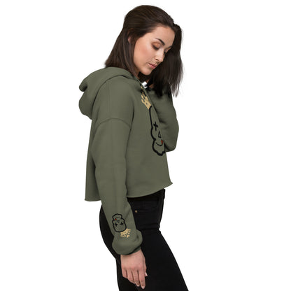 CROP HOODIE CRAZY SKULL