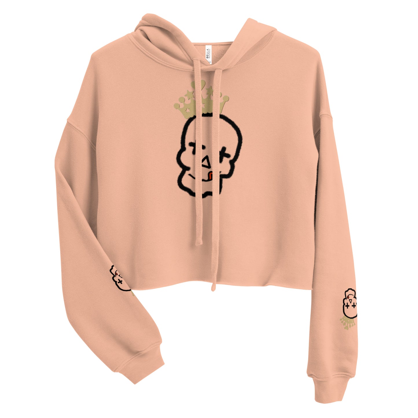 CROP HOODIE CRAZY SKULL