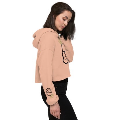 CROP HOODIE CRAZY SKULL