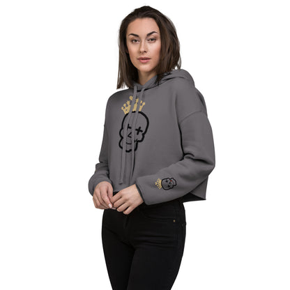 CROP HOODIE CRAZY SKULL